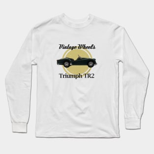 Vintage Wheels - Triumph TR2 Long Sleeve T-Shirt